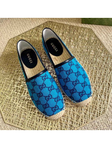 Gucci GG Canvas Espadrilles Blue 2021 07 (For Women and Men)