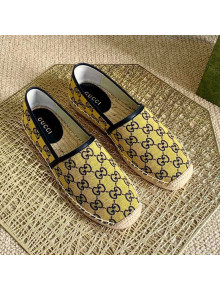 Gucci GG Canvas Espadrilles Yellow 2021 09 (For Women and Men)