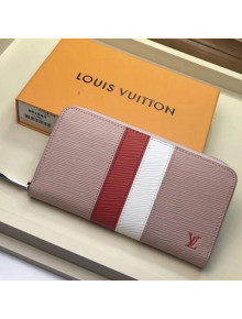 Louis Vuitton Stripes Epi Leather Zippy Wallet Pink 2018