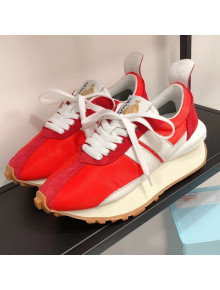Lanvin Bumpr Nylon Sneakers Red 2021 12 (For Women and Men)
