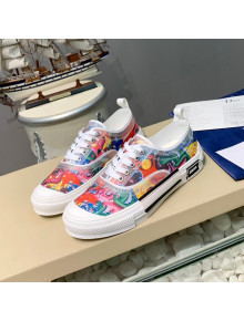 Dior B23 Low-top Sneakers in Print Fabric Red/Blue 2021 H06010