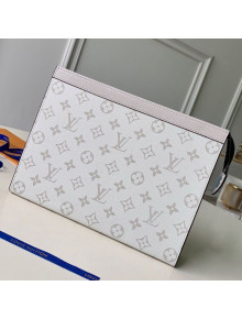 Louis Vuitton Monogram Pochette Voyage MM Pouch M61692 White 2019