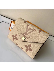 Louis Vuitton Victorine Wallet in Giant Monogram Leather M80086 Cream White/Dusty Pink 2021