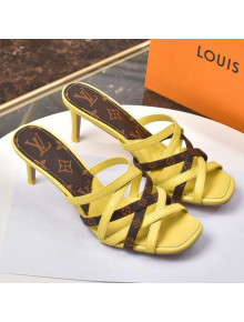 Louis Vuitton Revival Strap Heel Slide Sandals 6.5cm Yellow 2021