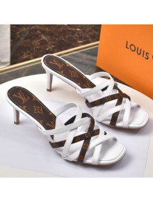 Louis Vuitton Revival Strap Heel Slide Sandals 6.5cm White 2021
