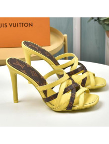 Louis Vuitton Revival Strap Heel Slide Sandals 10cm Yellow 2021