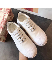 Dior Wool Check Canvas Sneakers White 2019