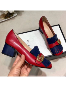 Gucci Leather Mid-heel Pump 408208 Red 2019
