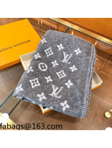 Louis Vuitton Monogram Wool Blanket 140x180cm Grey 2021 110223