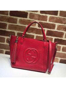 Gucci Soho GG Leather Tote Bag 369176 Red