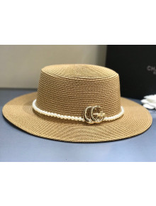 Gucci Straw Wide Brim Hat Khaki G7 2021