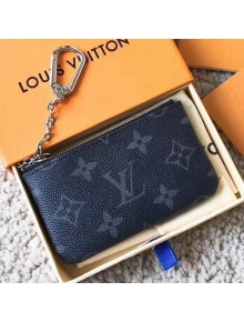 Louis Vuitton Key Pouch Monogram Eclipse Canvas