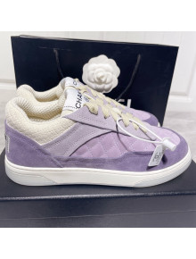 Chanel Suede Sneakers Purple 2021 111702