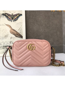 Gucci GG Marmont Matelassé Mini Shoulder Bag 448065 Pink 2022