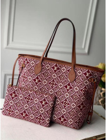 Louis Vuitton Since 1854 Neverfull MM Tote Bag M57273 Burgundy 2021