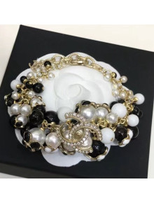 Chanel Pearl Bracelet AB5704 Black/White 2021