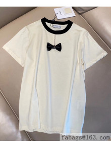 Chanel Cotton T-shirt CHT61901 White/Black 2021