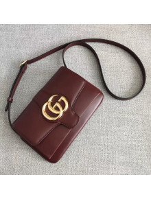 Gucci Leather Arli Small Shoulder Bag 550129 Burgundy 2018