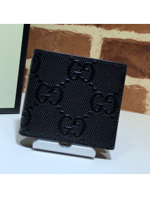 Gucci Perforated Leather GG Embossed Bi-Fold Wallet 625562 Black 2020