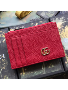 Gucci GG Marmont Leather Card Case 574804 Red 2019