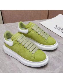 Alexander Mcqueen Suede and Calfskin Sneakers Green 2021