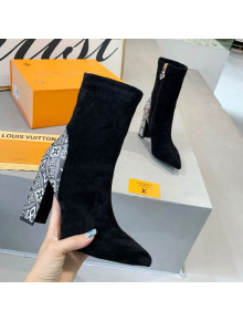 Louis Vuitton Since 1854 and Suede Short Boots Black/Grey 2020