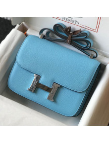 Hermes Constance Bag 23cm in Epsom Leather Light Blue/Silver 2021