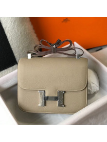 Hermes Constance Bag 18/23cm in Eosom Leather Dove Grey/Silver 2021