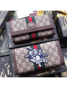 Gucci Ophidia GG Continental Wallet with Pigs Embroidery 523153 2019