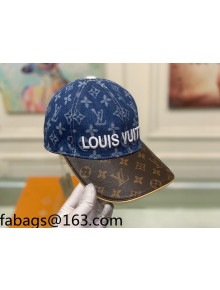 Louis Vuitton Monogram Denim Signature Baseball Hat Dark Blue/Brown 2021 