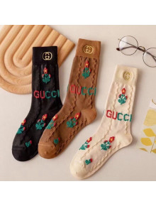 Gucci Flora Embroidered Socks 2021 110457