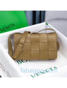Bottega Veneta Cassette Small Crossbody Messenger Bag in Maxi Weave Light Brown 2020