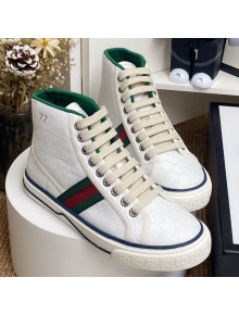 Gucci Tennis 1977 High Top Sneakers in White GG Fabric 2020 (For Women and Men)