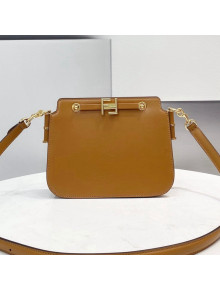 Fendi Touch Gusseted Leather Bag Brown 2021