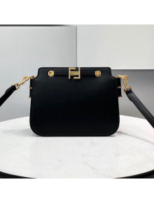 Fendi Touch Gusseted Leather Bag Black 2021