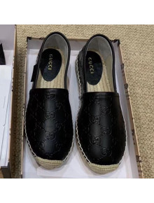 Gucci Signature GG Leather Espadrilles Black 2019