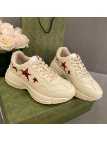 Gucci Rhyton Sneakers with GG Star Ivory White 2022 15