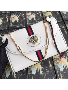 Gucci Rajah Leather Medium Shoulder Bag 564697 White 2019