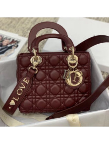 Dior MY ABCDior Small Bag in Cannage Leather Burgundy 2019
