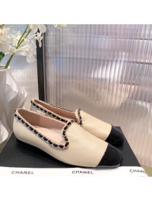 Chanel Calfskin Chain Loafers G37852 Apricot 2021