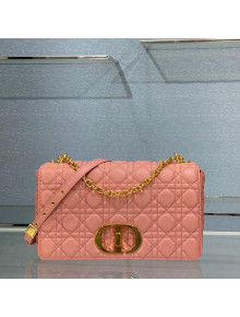 Dior Large Caro Chain Bag in Candy Pink Soft Cannage Calfskin 2021