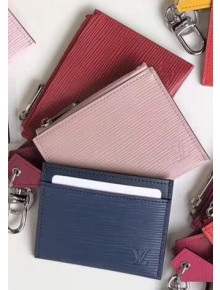 Louis Vuitton Epi Trio Wallet M62254 Blue/Red/Pink 2017