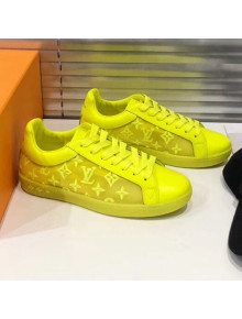 Louis Vuitton Luxembourg Monogram Embroidered Low-top Sneakers Neon Yellow 2019 (For Women and Men)