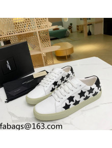 Saint Laurent Calfskin Star Sneakers White/Black 2021 111878