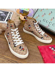 Gucci x Disney GG High top Sneakers Brown 2020 (For Women and Men)