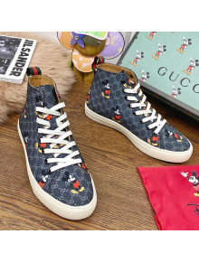 Gucci x Disney GG High top Sneakers Navy Blue 2020 (For Women and Men)