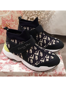 Dior Walk'n'Dior Oblique Canvas Mid-top Slip-on Band Sneaker Black 2019