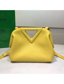 Bottega Veneta Calfskin Small Point Top Handle Bag Bright Yellow 2021