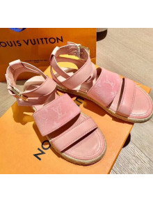 Louis Vuitton Starboard Flat Espadrille Sandal 1A7RCN Pink 2020