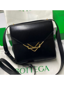 Bottega Veneta Box Calfskin Clip Squared Shoulder Bag Black 2021